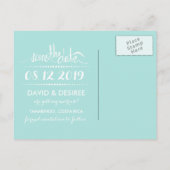 Costa Rica Wedding Tropical Beach Rettet die Termi Ankündigungspostkarte (Rückseite)