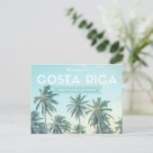Costa Rica Wedding Tropical Beach Rettet die Termi Ankündigungspostkarte (Stehend Vorderseite)