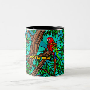 Costa Rica - Wilder Papagei Zweifarbige Tasse