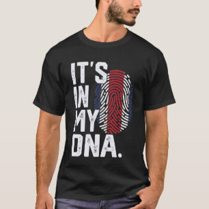 Costa RICA-Wurzeln-Flagge-Fingerabdruck-Grafik-Pat T-Shirt
