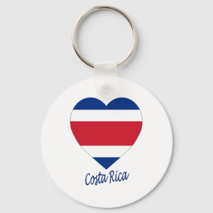 Costa Rica (ziviles) Flaggen-Herz Schlüsselanhänger