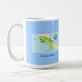 Costa Ricakarte u. -flagge Kaffeetasse