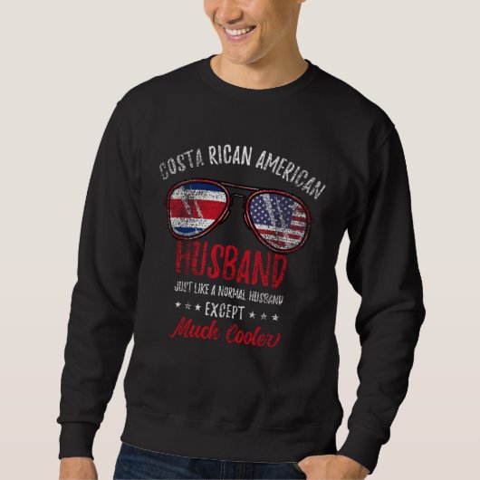 Costa Rican American Husband Vintage Sweatshirt (Vorderseite)