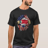 Costa Rican Blood Inside Me Costa Rica Flag T-Shirt (Vorderseite)