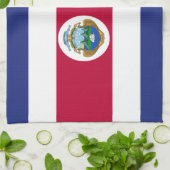 Costa Rican Flagge Geschirrtuch (Gefaltet)