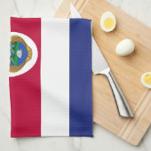 Costa Rican Flagge Geschirrtuch (Viertel Falte)