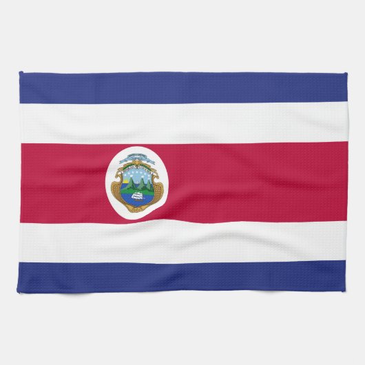 Costa Rican Flagge Geschirrtuch (Horizontal)