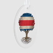 Costa Rican Flaggen-Baum des Lebens kundengerecht Ornament (Vorderseite)