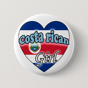 Costa Rican Girl Button