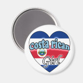 Costa Rican Girl Magnet (Vorderseite/Rückseite)