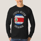 Costa Rican Original Tico Roots Costa Rica Flag T-Shirt (Vorderseite)
