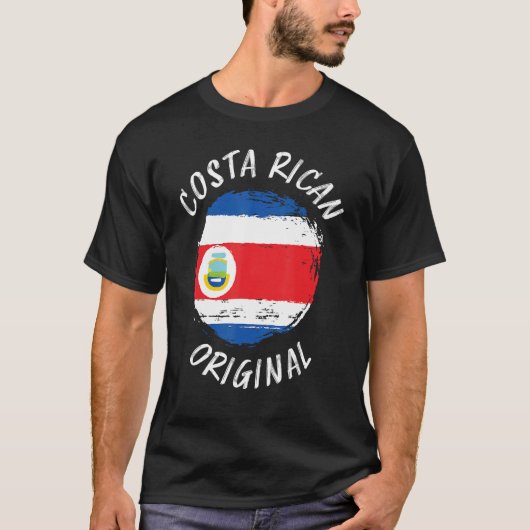 Costa Rican Original  Tico Roots Costa Rica Flag T-Shirt (Vorderseite)