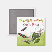 Costa Rican Pura Vida Magnet (Vorderseite/Rückseite)