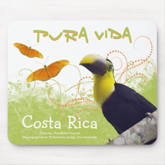 Costa Rican Pura Vida Toucan Mousepad (Vorne)