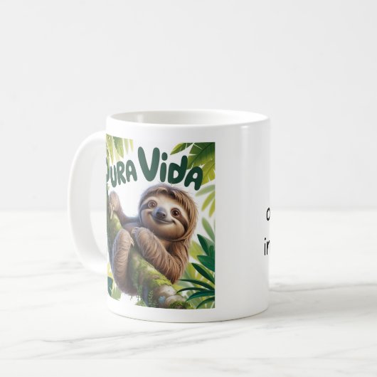 Costa Rican Sloth Bear Kaffeetasse (Vorderseite Links)
