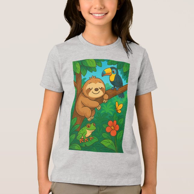 Costa Rican wild animals T-Shirt Tri-Blend Shirt (Vorderseite)