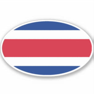 Costa-Ricaner Flaggenoval Aufkleber