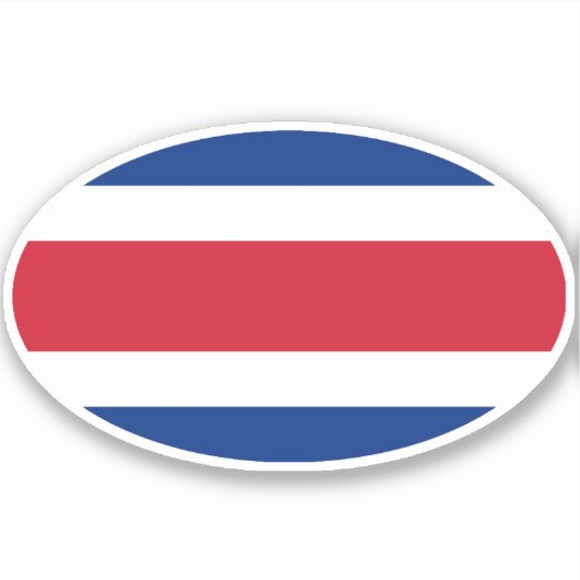Costa-Ricaner Flaggenoval Aufkleber (Vorderseite)