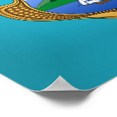 Costa Ricaner Wappen Poster (Ecke)