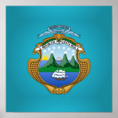 Costa Ricaner Wappen Poster (Vorne)
