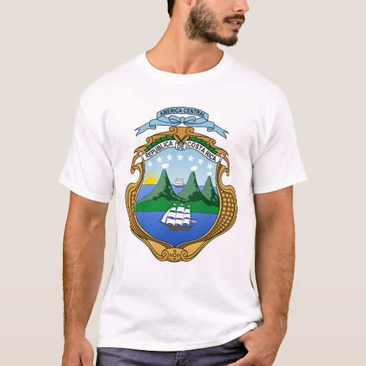 Costa Ricaner Wappen T - Shirt (Vorderseite)