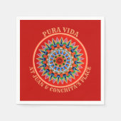 Costa Ricanische Kunst mit benutzerdefinierbarem T Serviette (Vorderseite)