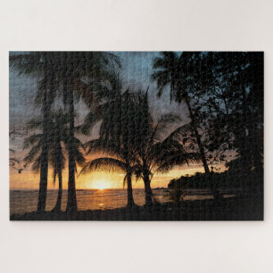 Costa-ricanischer Sonnenuntergang über dem Pazifik Puzzle