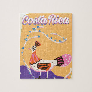 Costa-ricanischer Vintage-Reiseaufdruck Puzzle
