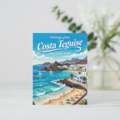Costa Teguise Spanien Postkarte (Stehend Vorderseite)