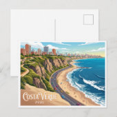 Costa Verde Lima Peru Postkarte (Vorne/Hinten)