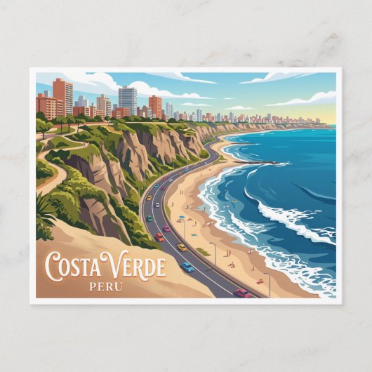 Costa Verde Lima Peru Postkarte (Vorderseite)