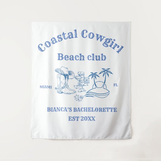 Costal Cowgirl letzte Toast Bachelorette Wandteppich (Vorderseite)