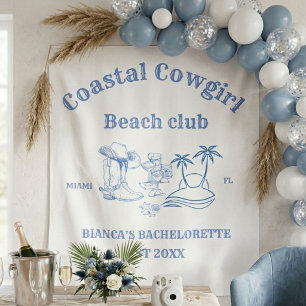 Costal Cowgirl Letzter Toast Junggesellinnenabschi Wandteppich