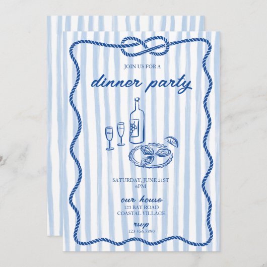 Costal Lässig Dinner Party Einladung