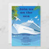 Costal Seascape Beach Kreuzfahrt Hochzeit Einladung (Vorderseite)