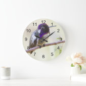 Costa's Hummingbird auf einem Ast Große Wanduhr (Zuhause)