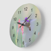 Costa's Hummingbird im Ansatz Große Wanduhr (Winkel)