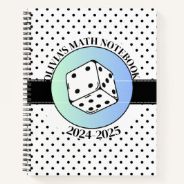 Costomazable Schwarz-Weiß-Elegante MATH Notizblock