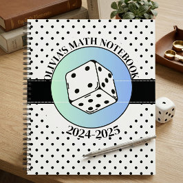 Costomazable Schwarz-Weiß-Elegante MATH Notizblock