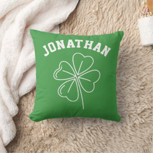 Costum Name Glück Kleeblatt St. Patrick's Day Kissen