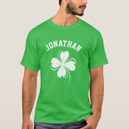Costum Name Glück Kleeblatt St. Patrick's Day T-Shirt