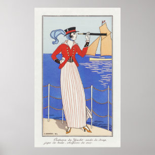 Costume de Yacht von George Barbier Poster
