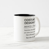 Costume Designer Personalized Definition Zweifarbige Tasse (VorderseiteRechts)