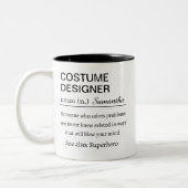 Costume Designer Personalized Definition Zweifarbige Tasse (Links)