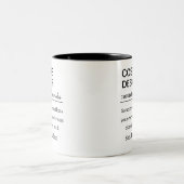 Costume Designer Personalized Definition Zweifarbige Tasse (Mittel)