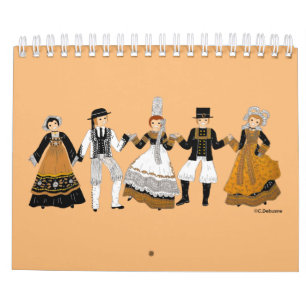 Costume Tradinel de Bretagne, Frankreich Kalender