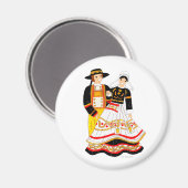 Costume Tradinel de Bretagne, Frankreich Magnet (Vorderseite/Rückseite)