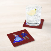 Costume Tradinel de Picardie, Frankreich Rechteckiger Pappuntersetzer (Vor Ort)