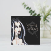 Costumes and Cocktail Halloween Party Invitation Einladung (Stehend Vorderseite)