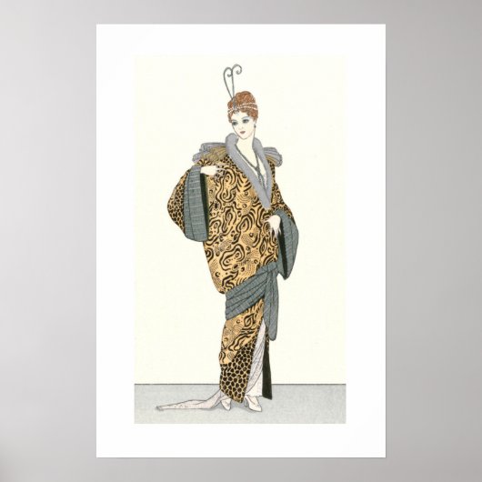 Costumes Parisiens- Vintage Mode Poster (Vorne)